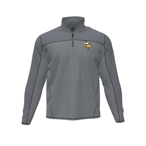 [CUS-DFW-QTRZ-PER-LSL-GRY-AS-LOGO3] Quarter Zip Pullover (Adult S, Gray, Logo 3)