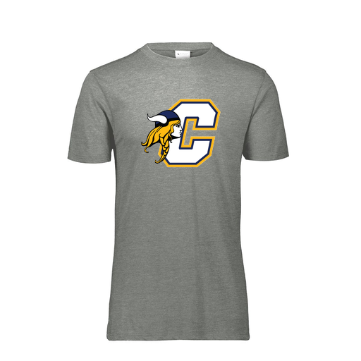 [FTSCUBGY-YS-LOGO1] Decker Youth Tri-Blend T-Shirt - Short Sleeve (Youth S, Gray, Logo 1)