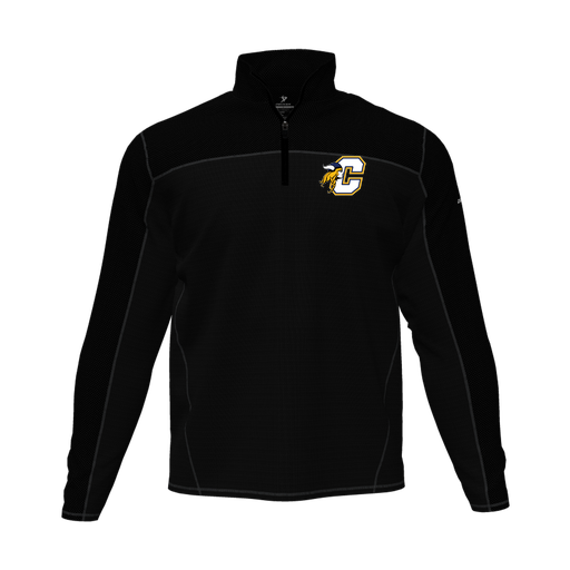 [CUS-DFW-QTRZ-PER-LSL-BLK-AS-LOGO1] Quarter Zip Pullover (Adult S, Black, Logo 1)