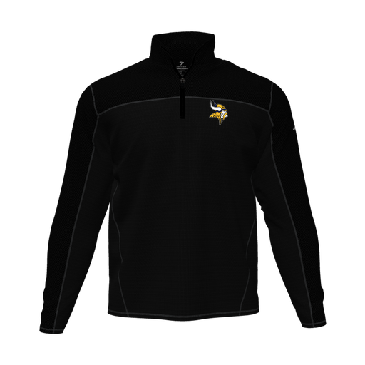 [CUS-DFW-QTRZ-PER-LSL-BLK-AS-LOGO3] Quarter Zip Pullover (Adult S, Black, Logo 3)