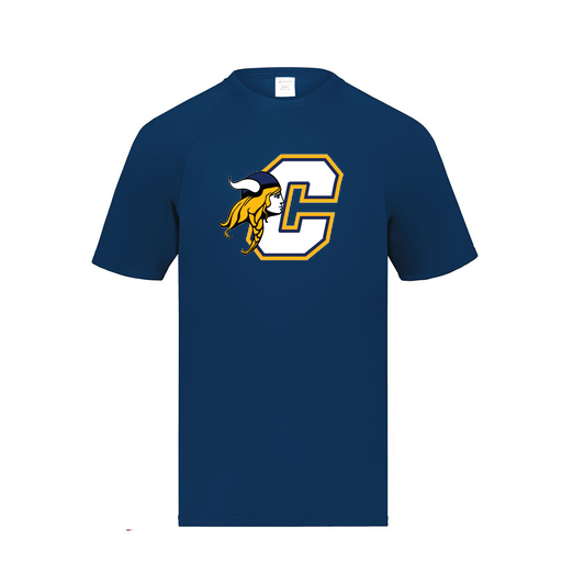 [2791.065.S-LOGO1] Youth Smooth Sport T-Shirt (Youth S, Navy, Logo 1)