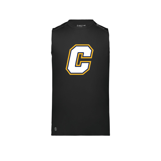 [222593.080.S-LOGO2] Men's CoolDry TankTop (Adult S, Black, Logo 2)