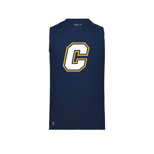 [222593.065.S-LOGO2] Men's CoolDry TankTop (Adult S, Navy, Logo 2)