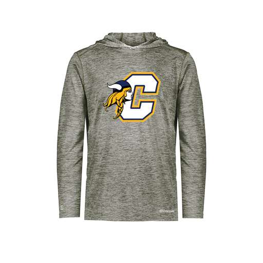 [FOLHCGGY-AS-LOGO1] Decker Men's Charge Hoodie (Adult S, Gray, Logo 1)