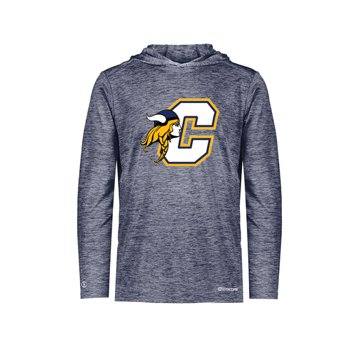 [FOLHCGNV-YS-LOGO1] Decker Youth Charge Hoodie (Youth S, Navy, Logo 1)