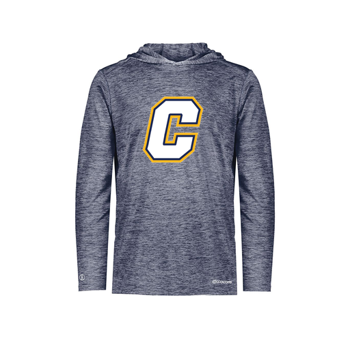 [FOLHCGNV-YS-LOGO2] Decker Youth Charge Hoodie (Youth S, Navy, Logo 2)