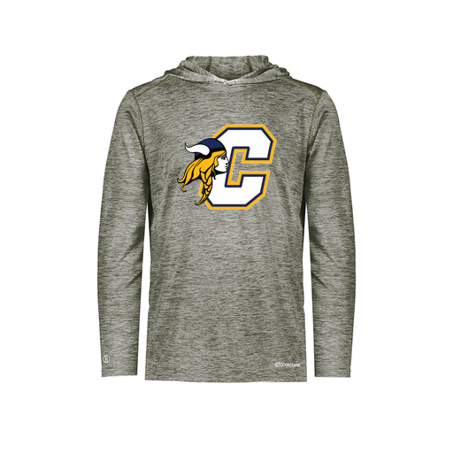 [FOLHCGGY-YS-LOGO1] Decker Youth Charge Hoodie (Youth S, Gray, Logo 1)