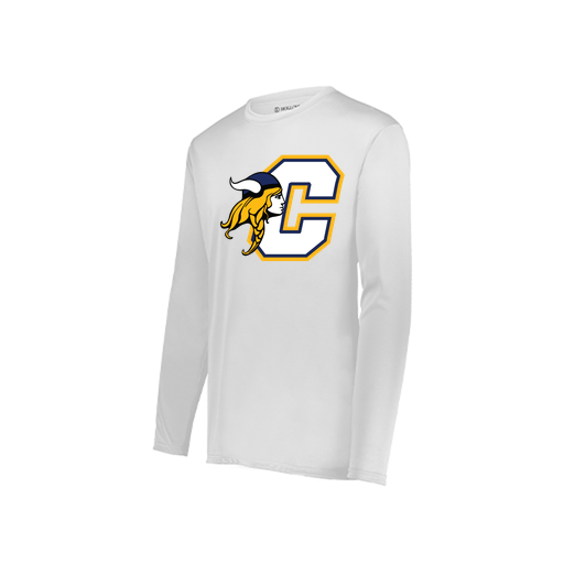 [222822.005.XS-LOGO1] Men's LS Smooth Sport Shirt (Adult XS, White, Logo 1)