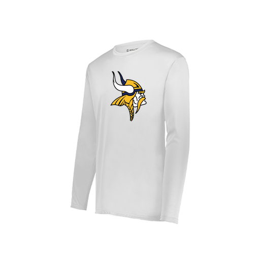 [222822.005.XS-LOGO3] Men's LS Smooth Sport Shirt (Adult XS, White, Logo 3)
