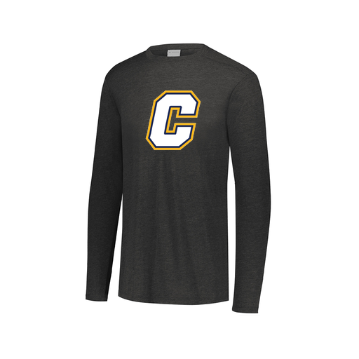 [FTLCUBBK-AXS-LOGO2] Decker Men's Tri-Blend T-Shirt - Long Sleeve (Adult XS, Black, Logo 2)