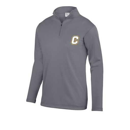 [FOLQFFGY-AS-LOGO2] Decker Men's FlexFleece 1/4 Zip (Adult S, Gray, Logo 2)