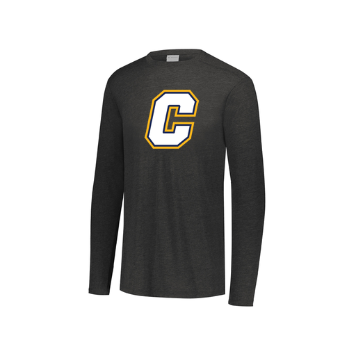 [FTLCUBBK-YS-LOGO2] Decker Youth Tri-Blend T-Shirt - Long Sleeve (Youth S, Black, Logo 2)