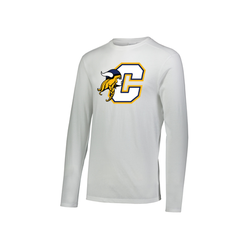 [FTLCUBWH-YS-LOGO1] Decker Youth Tri-Blend T-Shirt - Long Sleeve (Youth S, White, Logo 1)